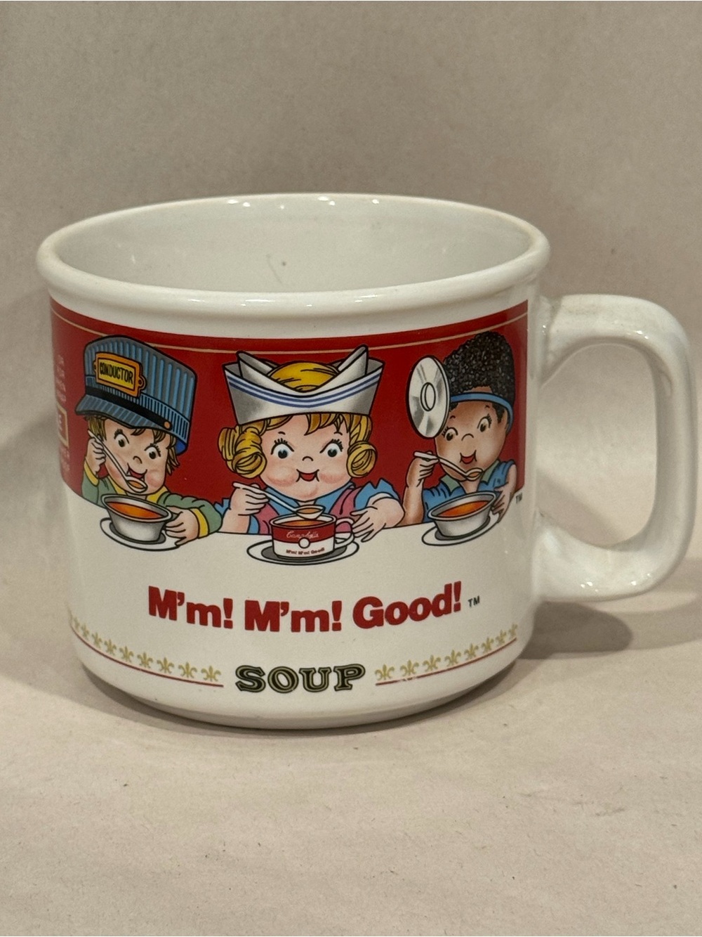 Vintage‎ Campbell’s Soup Kids Mug 'M'm! M'm! Good!'  - Red & White 1997 Westwood